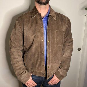 Armani Exchange Suede Jacket - Tan/ Light Brown
